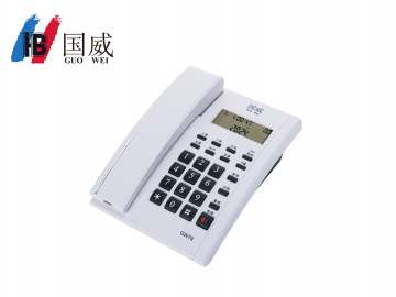 4008云顶集团GW79来电显示电话机,壁挂,双接口,白色免提办公电话机
